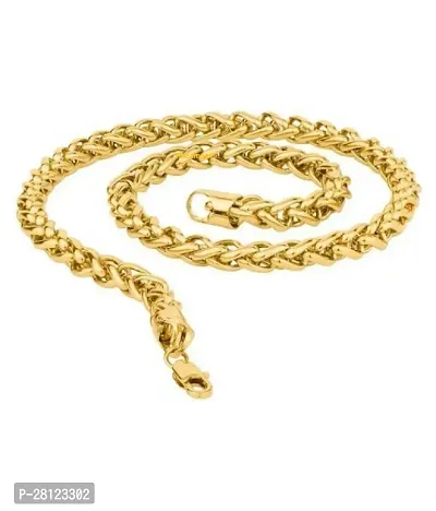 Stylish Golden Brass Chain Water And Sweat Proof Jawellery For Men And Women-thumb0