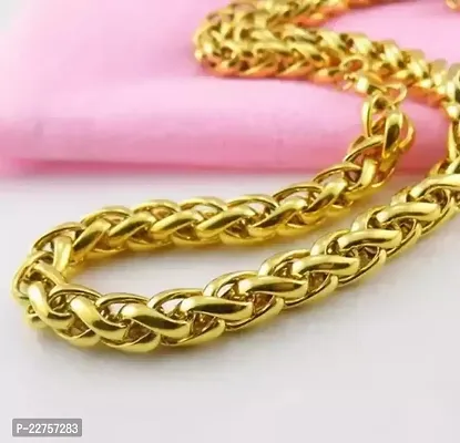 Trending Chain Gold-plated Plated Brass Chain(23 Inch)Water And Sweat Proof Jawellery-thumb0