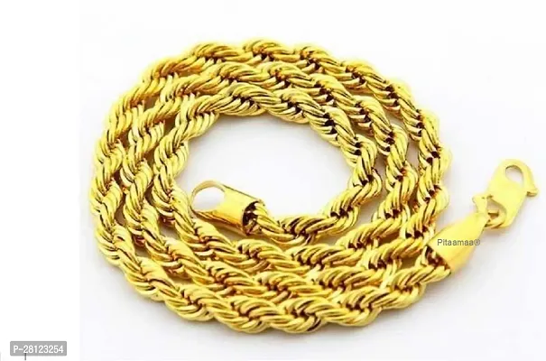 Stylish Golden Brass Chain Water And Sweat Proof Jawellery For Men And Women-thumb0