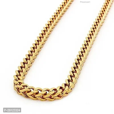 Stylish Golden Brass Chain Water And Sweat Proof Jawellery For Men And Women-thumb0