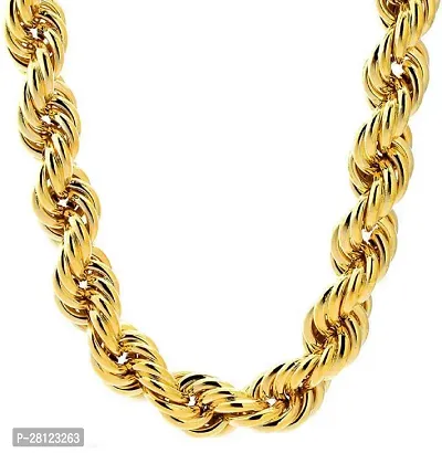 Stylish Golden Brass Chain Water And Sweat Proof Jawellery For Men And Women-thumb0