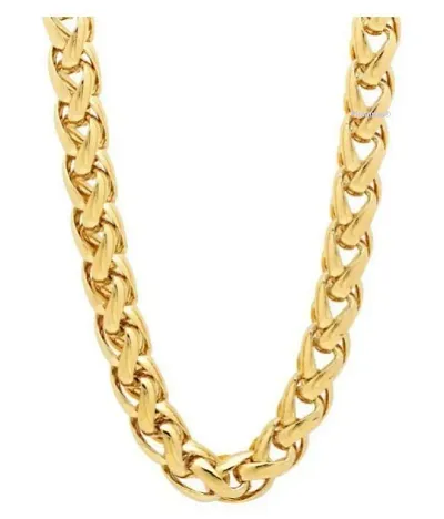 Spangel Enterprise Women's Brass 18K Gold Plated Chain For Men