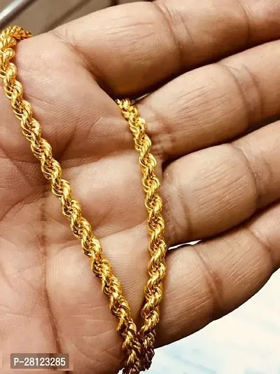 Stylish Golden Brass Chain Water And Sweat Proof Jawellery For Men And Women-thumb0