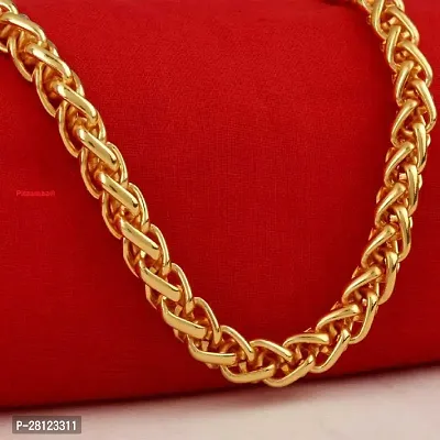 Stylish Golden Brass Chain Water And Sweat Proof Jawellery For Men And Women-thumb0