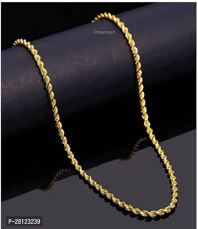 Stylish Golden Brass Chain Water And Sweat Proof Jawellery For Men And Women-thumb0