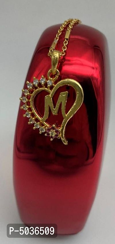 Excellent Finished M Letter Diamond Chain with Pendant-thumb0