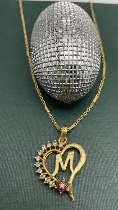 Excellent Finished Letter Diamond Chain with Pendant