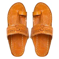 Royal Khwaab Men's Daily/Casual/Ethnicwear Slip-on Flat Handmade Kolhapuri Chappal?-thumb3