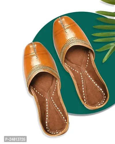 Royal Khwaab Women's Punjabi Jutti 100% Leather MojariStylish Ethinic Wear Tradiional Stylish Classy Look1-thumb2