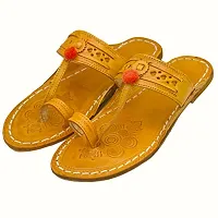 Royal Khwaab Women's Kolhapuri chappals Leather hardcrafted Stylish,Ethinicwear  Dailywear Designed with Excellence 100% Comfortable.-thumb3
