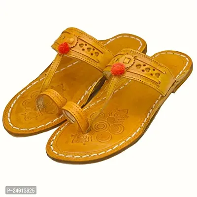 Royal Khwaab Women's Kolhapuri chappals Leather hardcrafted Stylish,Ethinicwear  Dailywear Designed with Excellence 100% Comfortable.-thumb4