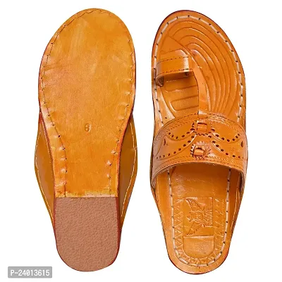 Royal Khwaab Men's Kolhapuri chappals Leather hardcrafted Stylish,Ethinicwear  Dailywear Designed with Excellence 100% Comfortable.-thumb5