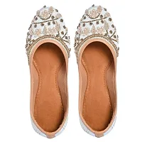 Royal Khwaab Women's Punjabi Jutti 100% Leather MojariStylish Ethinic Wear Tradiional Classy Look  Stylish-thumb4