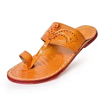 Royal Khwaab Men's Kolhapuri chappals Leather hardcrafted Stylish,Ethinicwear  Dailywear Designed with Excellence 100% Comfortable.-thumb1