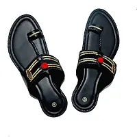 Royal Khwaab Men's Kolhapuri chappals Leather hardcrafted Stylish,Ethinicwear  Dailywear Designed with Excellence 100% Comfortable.-thumb1