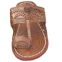 Royal Khwaab Men's Kolhapuri Chappal/Slipper/Sandal/Handcrafted 100% Genuin Leather Kapshi Shape(Brown)-10-thumb2