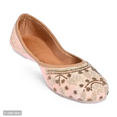 Royal Khwaab Women's Punjabi Jutti 100% Leather MojariStylish Ethinic Wear Tradiional Classy Look  Stylish