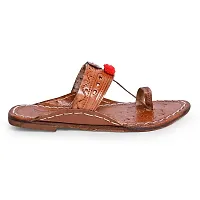 Royal Khwaab Women's Kolhapuri chappals Leather hardcrafted Stylish,Ethinicwear  Dailywear Designed with Excellence 100% Comfortable.-thumb1