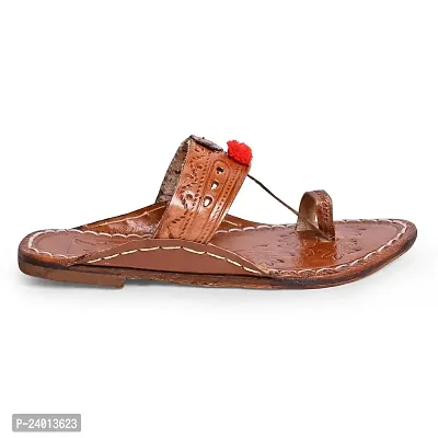 Royal Khwaab Women's Kolhapuri chappals Leather hardcrafted Stylish,Ethinicwear  Dailywear Designed with Excellence 100% Comfortable.-thumb2