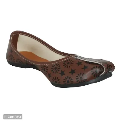 Royal Khwaab Women's Daily/Casual/Ethnicwear Slip-on Flat Jutti/Mojari/Belly/Punjabi Jutti? Brown-thumb2