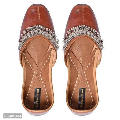 Royal Khwaab Women's Punjabi Jutti 100% Leather MojariStylish Ethinic Wear Tradiional Stylish Classy Look74-thumb5