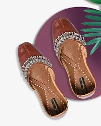 Royal Khwaab Women's Punjabi Jutti 100% Leather MojariStylish Ethinic Wear Tradiional Stylish Classy Look74-thumb1