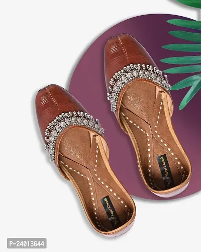 Royal Khwaab Women's Punjabi Jutti 100% Leather MojariStylish Ethinic Wear Tradiional Stylish Classy Look74-thumb2