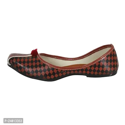 Royal Khwaab Women's Daily/Casual/Ethnicwear Slip-on Flat Jutti/Mojari/Belly/Punjabi Jutti? Brown-thumb3