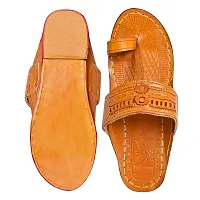 Royal Khwaab Men's Daily/Casual/Ethnicwear Slip-on Flat Handmade Kolhapuri Chappal?-thumb4