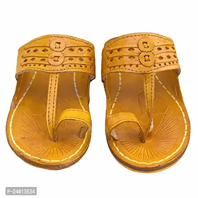 Royal Khwaab Men's Kolhapuri Chappal/Slipper/Sandal/Handcrafted 100% Genuin Leather (Kapshi Shape) Brown-thumb5