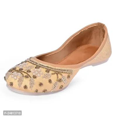 Royal Khwaab Women's Punjabi Jutti 100% Leather MojariStylish Ethinic Wear Tradiional Classy Look  Stylish