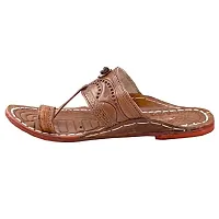 Royal Khwaab Men's Kolhapuri Chappal/Slipper/Sandal/Handcrafted 100% Genuin Leather Kapshi Shape(Brown)-10-thumb3