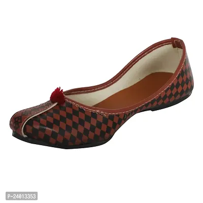 Royal Khwaab Women's Daily/Casual/Ethnicwear Slip-on Flat Jutti/Mojari/Belly/Punjabi Jutti? Brown-thumb0