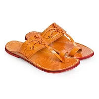 Royal Khwaab Men's Kolhapuri chappals Leather hardcrafted Stylish,Ethinicwear  Dailywear Designed with Excellence 100% Comfortable.-thumb3