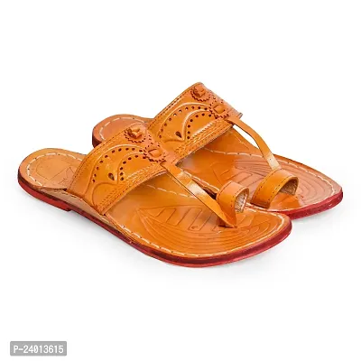 Royal Khwaab Men's Kolhapuri chappals Leather hardcrafted Stylish,Ethinicwear  Dailywear Designed with Excellence 100% Comfortable.-thumb4