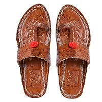 Royal Khwaab Women's Kolhapuri chappals Leather hardcrafted Stylish,Ethinicwear  Dailywear Designed with Excellence 100% Comfortable.-thumb3