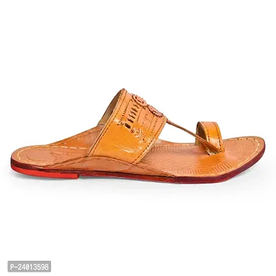 Royal Khwaab Men's Daily/Casual/Ethnicwear Slip-on Flat Handmade Kolhapuri Chappal?-thumb2