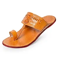 Royal Khwaab Men's Daily/Casual/Ethnicwear Slip-on Flat Handmade Kolhapuri Chappal?-thumb2