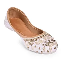 Royal Khwaab Women's Punjabi Jutti 100% Leather MojariStylish Ethinic Wear Tradiional Classy Look  Stylish-thumb2