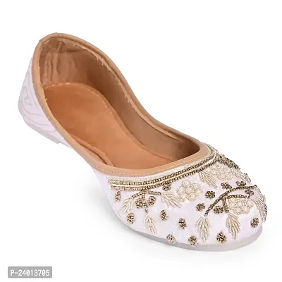 Royal Khwaab Women's Punjabi Jutti 100% Leather MojariStylish Ethinic Wear Tradiional Classy Look  Stylish-thumb3