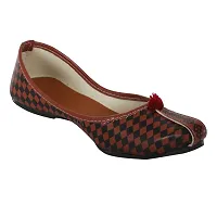 Royal Khwaab Women's Daily/Casual/Ethnicwear Slip-on Flat Jutti/Mojari/Belly/Punjabi Jutti? Brown-thumb1