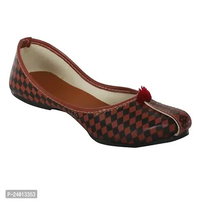 Royal Khwaab Women's Daily/Casual/Ethnicwear Slip-on Flat Jutti/Mojari/Belly/Punjabi Jutti? Brown-thumb2