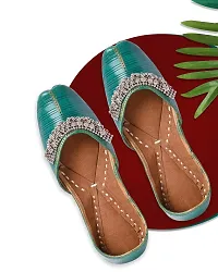 Royal Khwaab Women's Punjabi Jutti 100% Leather MojariStylish Ethinic Wear Tradiional Stylish Classy Look74-thumb1