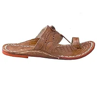 Royal Khwaab Men's Kolhapuri Chappal/Slipper/Sandal/Handcrafted 100% Genuin Leather Kapshi Shape(Brown)-10-thumb4