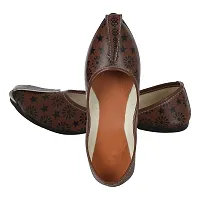 Royal Khwaab Women's Daily/Casual/Ethnicwear Slip-on Flat Jutti/Mojari/Belly/Punjabi Jutti? Brown-thumb3