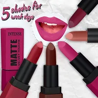 FORFOR? Intense Matte Lipstick Waterproof Long Last Matte Lipstick (Blossom Pink)-thumb4