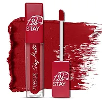 FORFOR? Stay Matte Long Lasting Mini Liquid Lipstick Waterproof Combo of 4 (Mauve, Peach Nude, Peppy Red, Candy Red)-thumb4