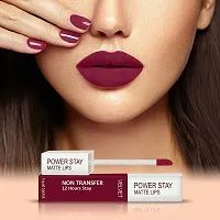 FORFORreg; Power Stay Long Last Matte Lipstick Combo of 2 - Waterproof (12 hrs stay) (Pink Blush , Bridal Maroon, Pack of 2)-thumb3