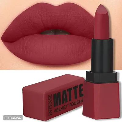 FORFOR? Intense Matte Lipstick Waterproof Long Last Matte Lipstick (Pack of 2, Blossom Pink , Red Wave)-thumb4