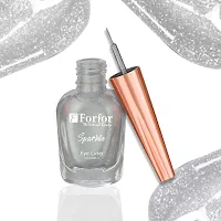 FORFOR Sensational Liquid Glitter Eyeliner Smudge-Proof and Water Proof 7 ml Each (Combo of 2, Black, Silver)-thumb4